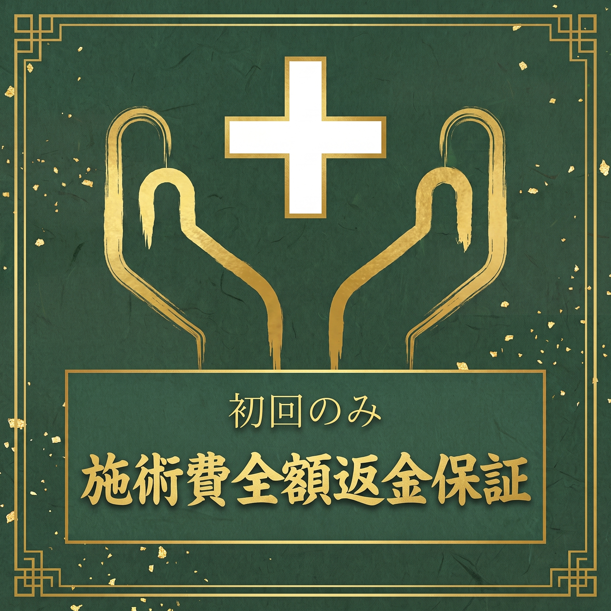 初回のみ、施術費全額返金保証